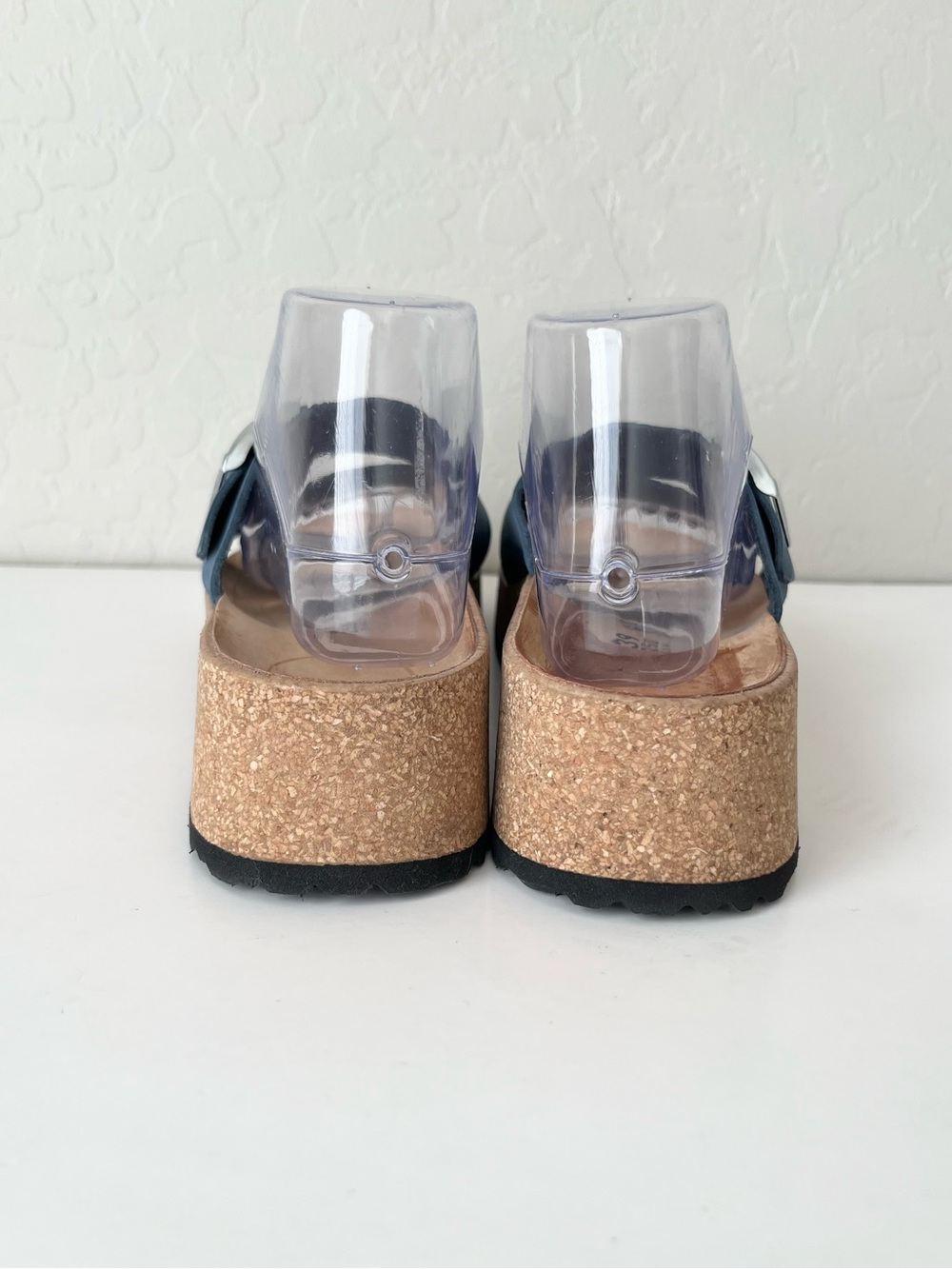 Birkenstock Papillio Almina Two-Strap Slide leather Sandals blue 39 US8 - Picture 8 of 12